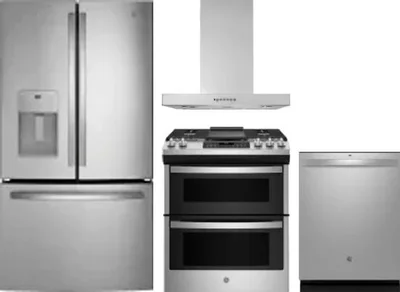 4 Piece Package Includes Refrigerator, Range, Hood And Dishwasher