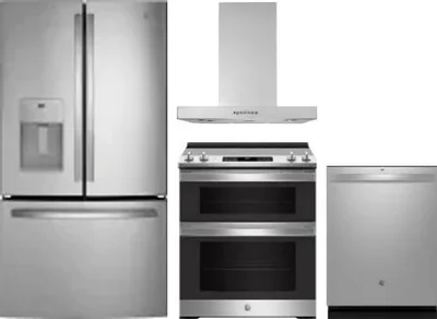 4 Piece Package Includes Refrigerator, Range, Hood And Dishwasher