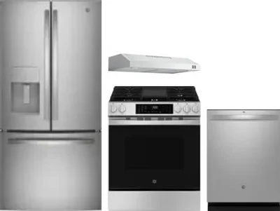 4 Piece Package Includes Refrigerator, Range, Hood And Dishwasher