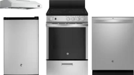 4 Piece Package Includes Refrigerator, Range, Hood And Dishwasher