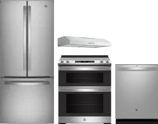 4 Piece Package Includes Refrigerator, Range, Hood And Dishwasher