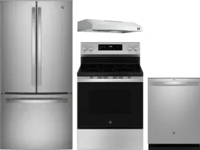 4 Piece Package Includes Refrigerator, Range, Hood And Dishwasher