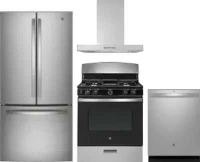 4 Piece Package Includes Refrigerator, Range, Hood And Dishwasher