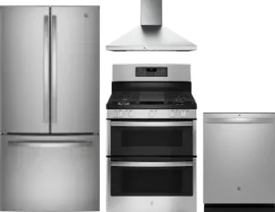 4 Piece Package Includes Refrigerator, Range, Hood And Dishwasher