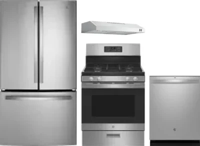 4 Piece Package Includes Refrigerator, Range, Hood And Dishwasher