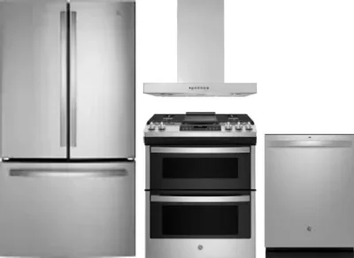 4 Piece Package Includes Refrigerator, Range, Hood And Dishwasher