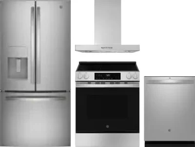 4 Piece Package Includes Refrigerator, Range, Hood And Dishwasher