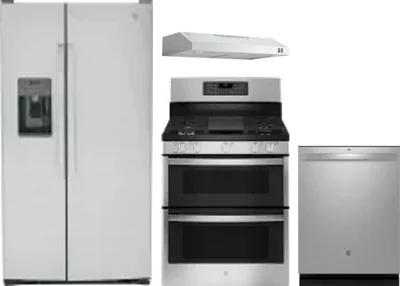 4 Piece Package Includes Refrigerator, Range, Hood And Dishwasher