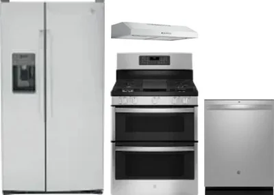 4 Piece Package Includes Refrigerator, Range, Hood And Dishwasher