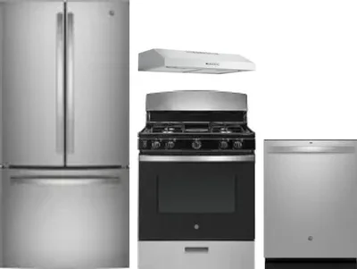4 Piece Package Includes Refrigerator, Range, Hood And Dishwasher