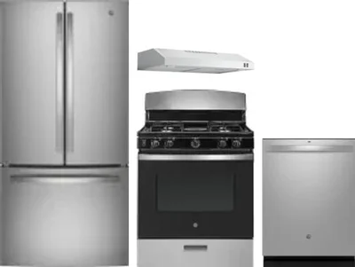 4 Piece Package Includes Refrigerator, Range, Hood And Dishwasher