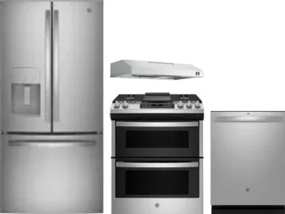 4 Piece Package Includes Refrigerator, Range, Hood And Dishwasher