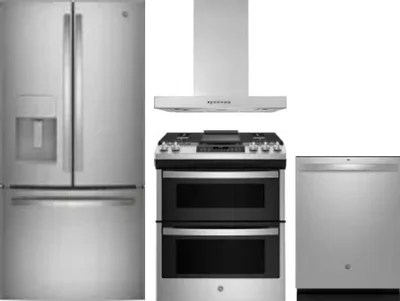 4 Piece Package Includes Refrigerator, Range, Hood And Dishwasher