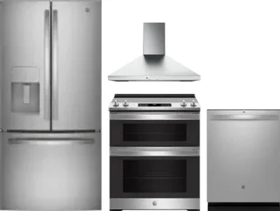 4 Piece Package Includes Refrigerator, Range, Hood And Dishwasher