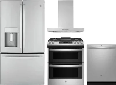 4 Piece Package Includes Refrigerator, Range, Hood And Dishwasher