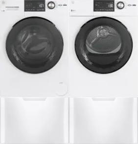 Side by Side Washer & Dryer Set on Pedestals
