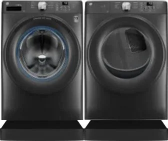 Side by Side Washer & Dryer Set on Risers
