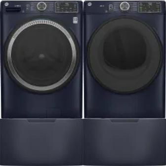 Side by Side Washer & Dryer Set on Pedestals