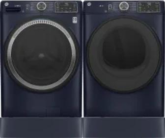Side by Side Washer & Dryer Set on Risers