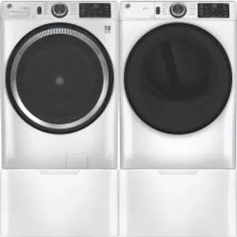 Side by Side Washer & Dryer Set on Pedestals
