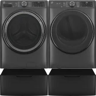 Side by Side Washer & Dryer Set on Pedestals