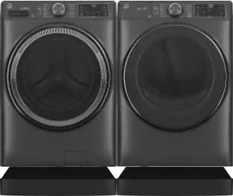 Side by Side Washer & Dryer Set on Risers