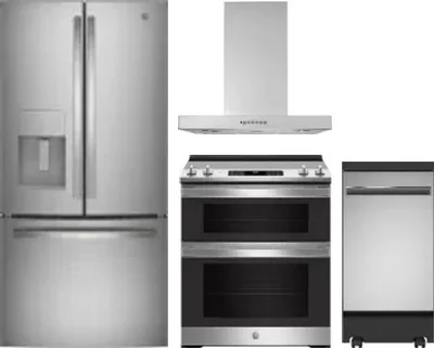 4 Piece Package Includes Refrigerator, Range, Hood And Dishwasher