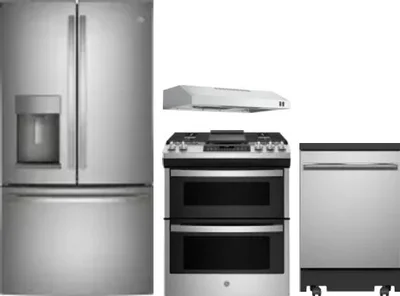4 Piece Package Includes Refrigerator, Range, Hood And Dishwasher