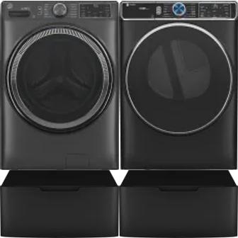 Side by Side Washer & Dryer Set on Pedestals