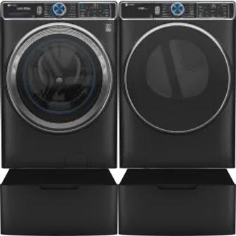 Side by Side Washer & Dryer Set on Pedestals