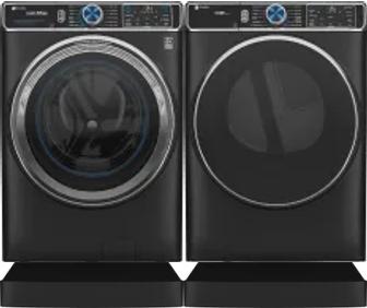 Side by Side Washer & Dryer Set on Risers