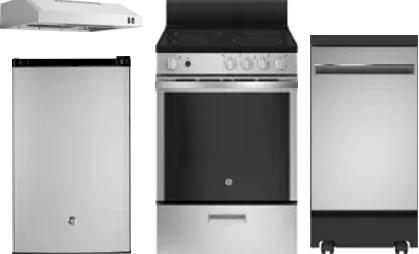4 Piece Package Includes Refrigerator, Range, Hood And Dishwasher
