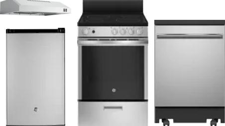 4 Piece Package Includes Refrigerator, Range, Hood And Dishwasher