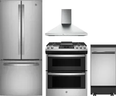 4 Piece Package Includes Refrigerator, Range, Hood And Dishwasher