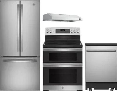 4 Piece Package Includes Refrigerator, Range, Hood And Dishwasher