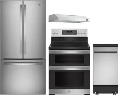4 Piece Package Includes Refrigerator, Range, Hood And Dishwasher