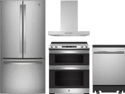4 Piece Package Includes Refrigerator, Range, Hood And Dishwasher
