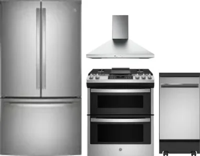 4 Piece Package Includes Refrigerator, Range, Hood And Dishwasher