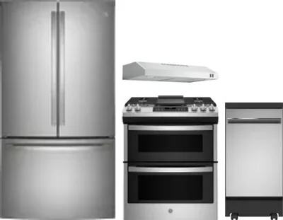 4 Piece Package Includes Refrigerator, Range, Hood And Dishwasher