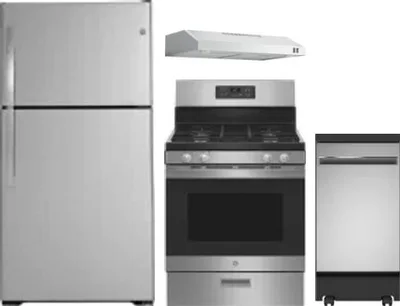 4 Piece Package Includes Refrigerator, Range, Hood And Dishwasher
