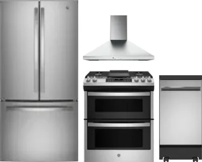 4 Piece Package Includes Refrigerator, Range, Hood And Dishwasher