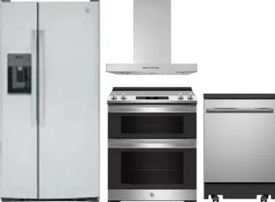 4 Piece Package Includes Refrigerator, Range, Hood And Dishwasher
