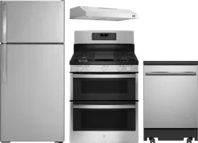 4 Piece Package Includes Refrigerator, Range, Hood And Dishwasher