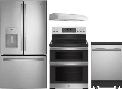 4 Piece Package Includes Refrigerator, Range, Hood And Dishwasher