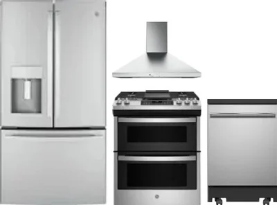 4 Piece Package Includes Refrigerator, Range, Hood And Dishwasher