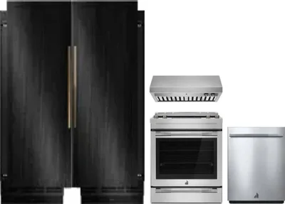 5 Piece Package Includes Refrigerator, Freezer, Range, Hood And Dishwasher
