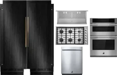 6 Piece Package Includes Refrigerator, Freezer, Cooktop, Wall Oven, Hood And Dishwasher