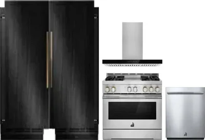 5 Piece Package Includes Refrigerator, Freezer, Range, Hood And Dishwasher