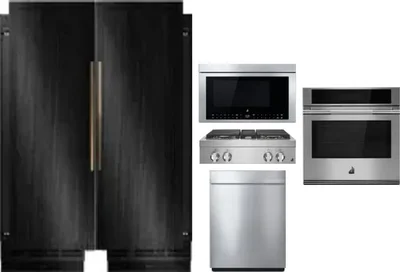 6 Piece Package Includes Refrigerator, Freezer, Cooktop, Wall Oven, Microwave And Dishwasher
