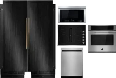 6 Piece Package Includes Refrigerator, Freezer, Cooktop, Wall Oven, Microwave And Dishwasher